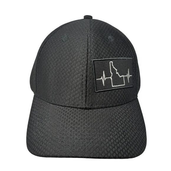 Idaho Heartbeat Snapback Hat Black One Size Adjustable Embroidered 6 Panel - Picture 1 of 8